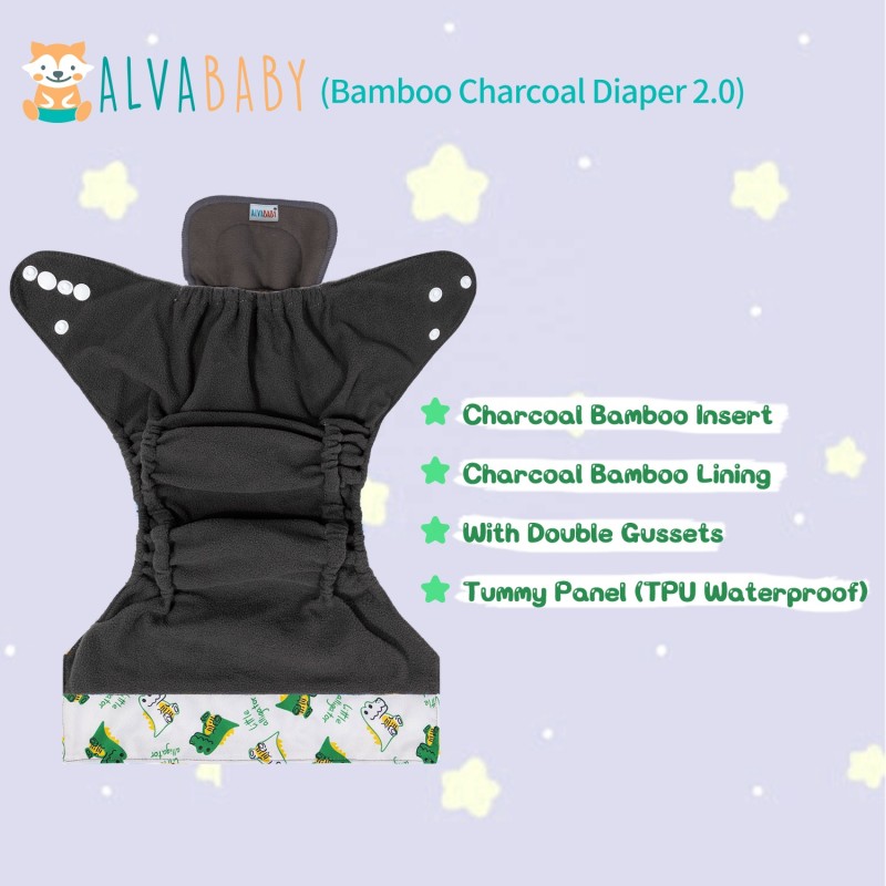 Baby Diaper Manufacturer - Bamboo Charcoal Tummy Panel