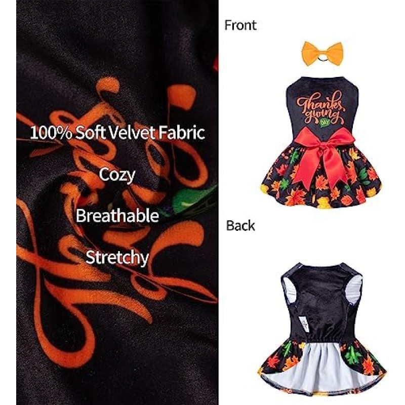 Dog Dress Factory - Velvet Fall Thanksgiving