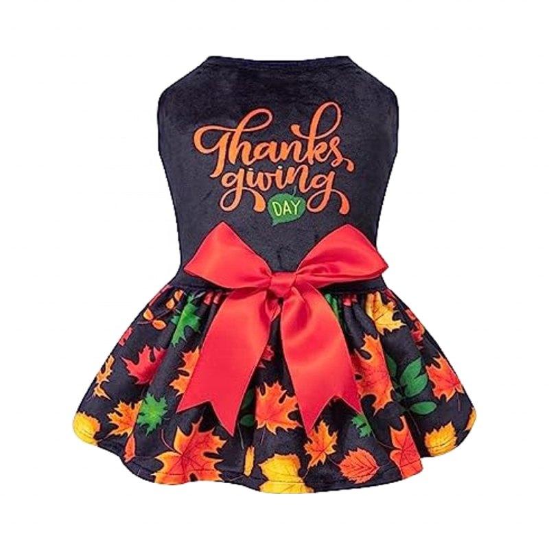 Dog Dress Factory - Velvet Fall Thanksgiving