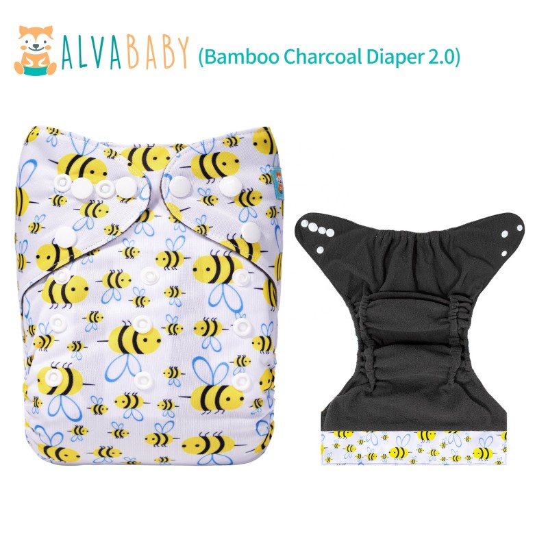 Baby Nappy Supplier - Bamboo Charcoal Double Gusset