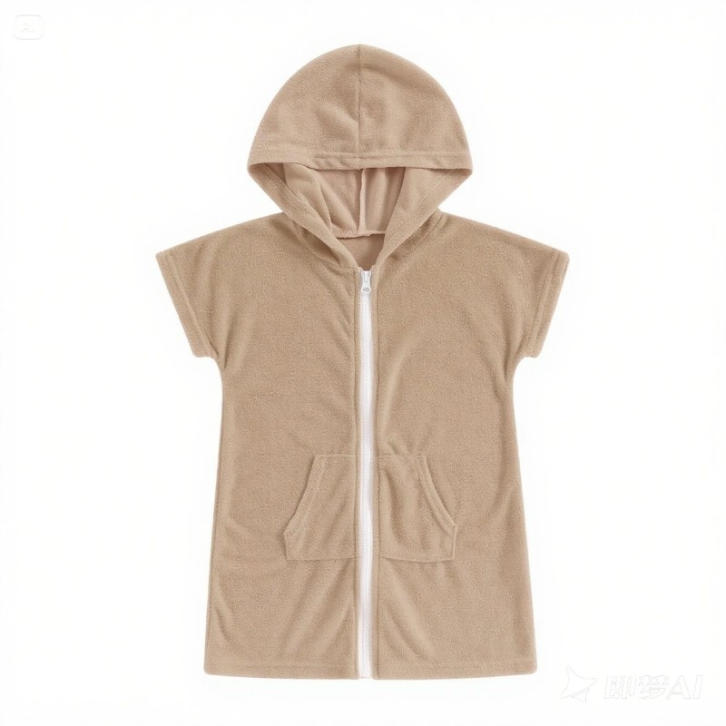 Swim Cover Up Supplier - Hooded Zipper Polyester