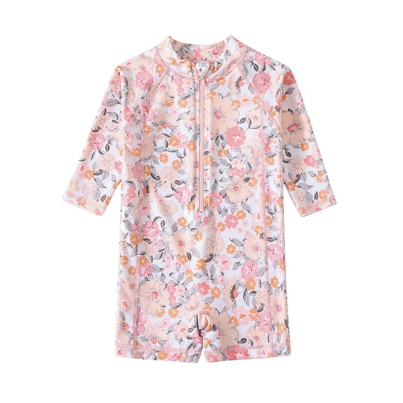 Kids Swimsuit Supplier - Flowers Printed 3-36 Months
