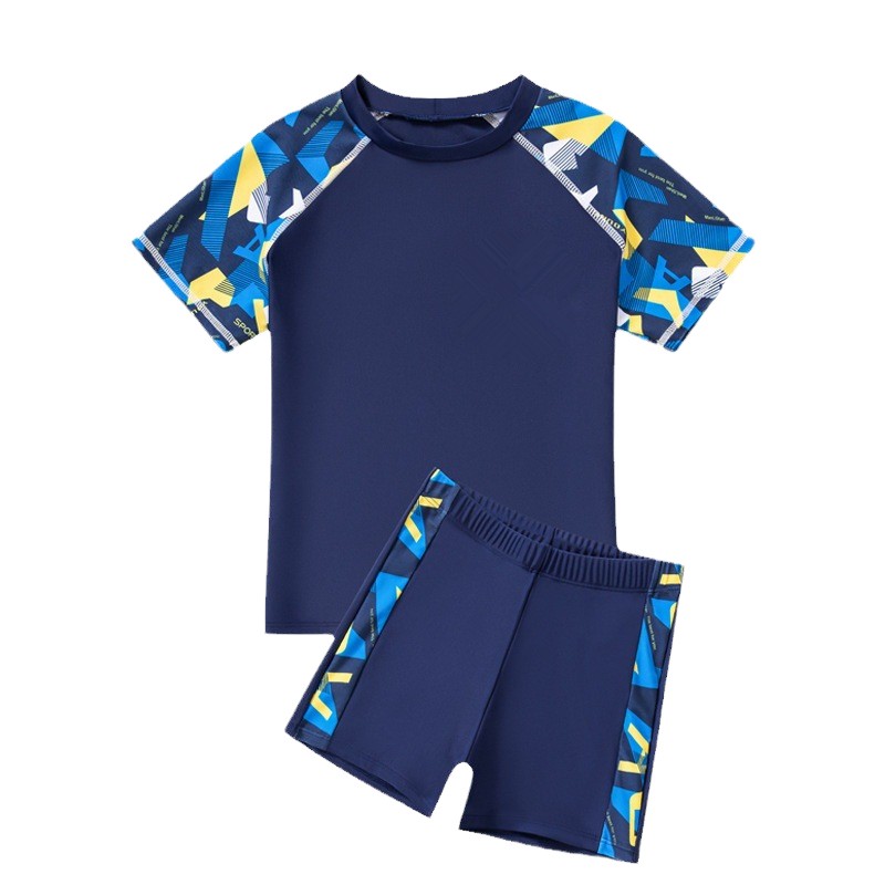 Boys Swim Trunk Supplier - 2 Piece Camouflage Split