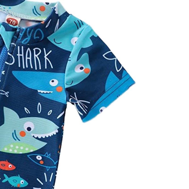 Boys Bathing Suit Factory - Neutral Shark Print