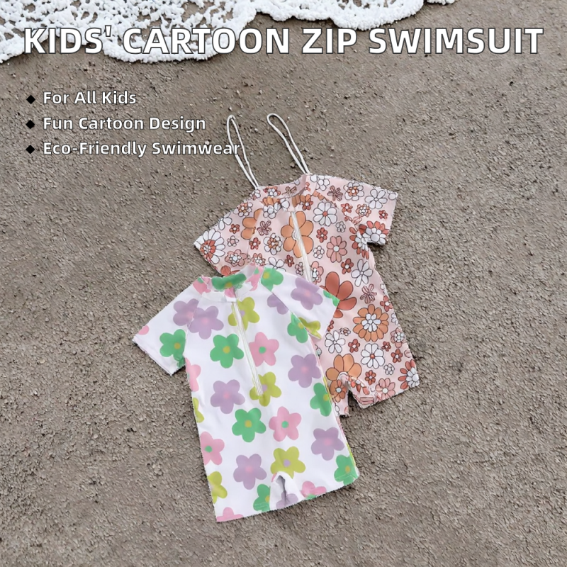Girls Swimwear Manufacturer - Short Sleeve One Piece