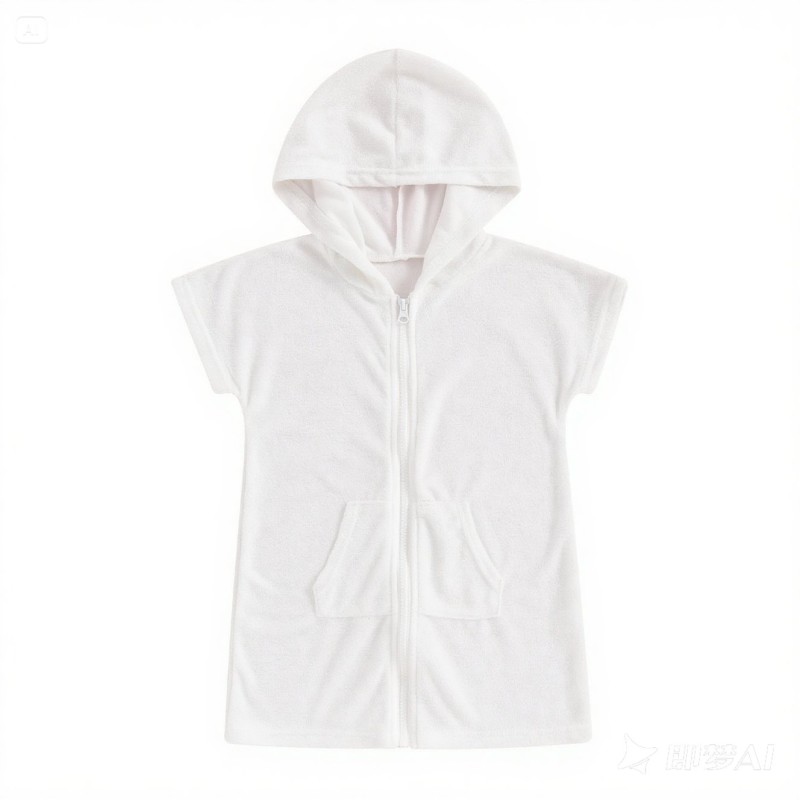 Kids Cover Up Manufacturer - Hooded Zipper Terry Cloth