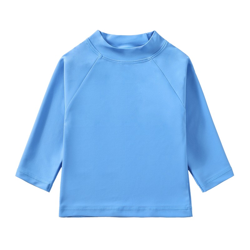 Boys Rashguard Factory - Solid Color Plaid Long Sleeve