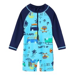 Boys Swimsuit Supplier - Long Sleeve UPF50+ One Piece