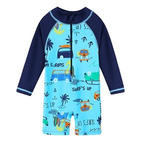 Boys Swimsuit Supplier - Long Sleeve UPF50+ One Piece