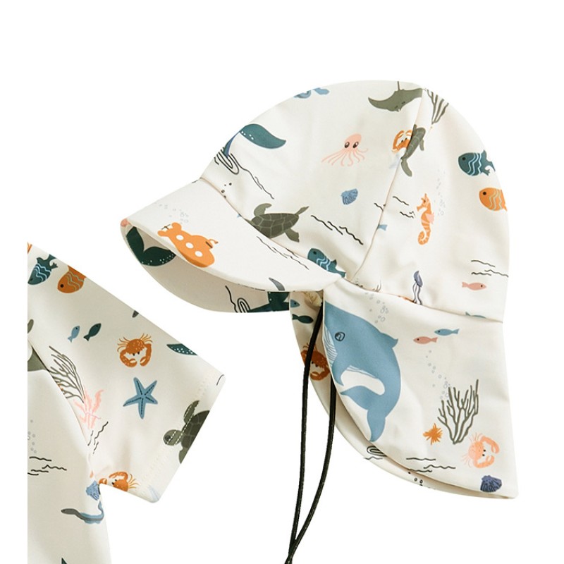 Boys Swimwear Supplier - Shark Print Short Sleeve