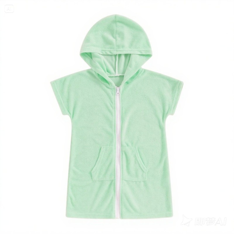 Swim Cover Up Supplier - Hooded Zipper Polyester