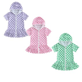Girls Cover Up Manufacturer - Terry Cloth Zip Up