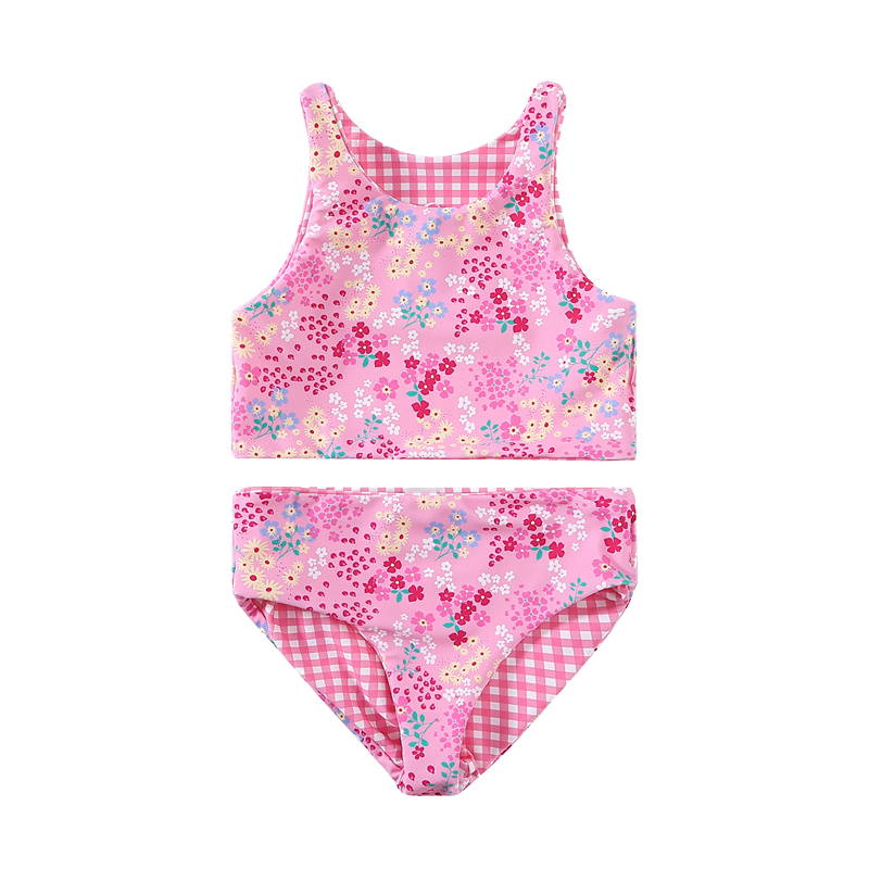 Children Bikini Manufacturer - Suspender Lattice Print