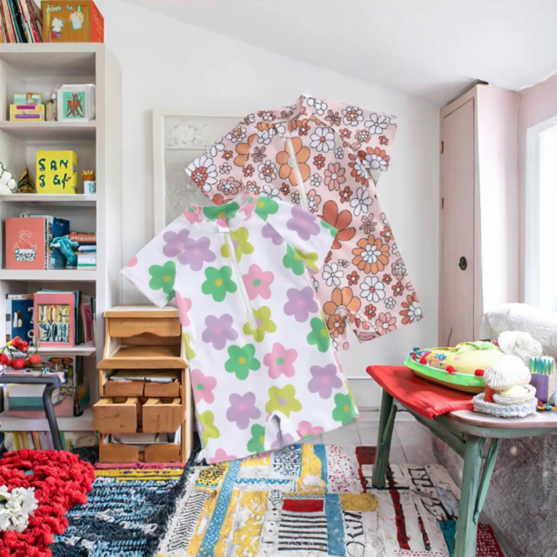 Girls Swimwear Manufacturer - Short Sleeve One Piece