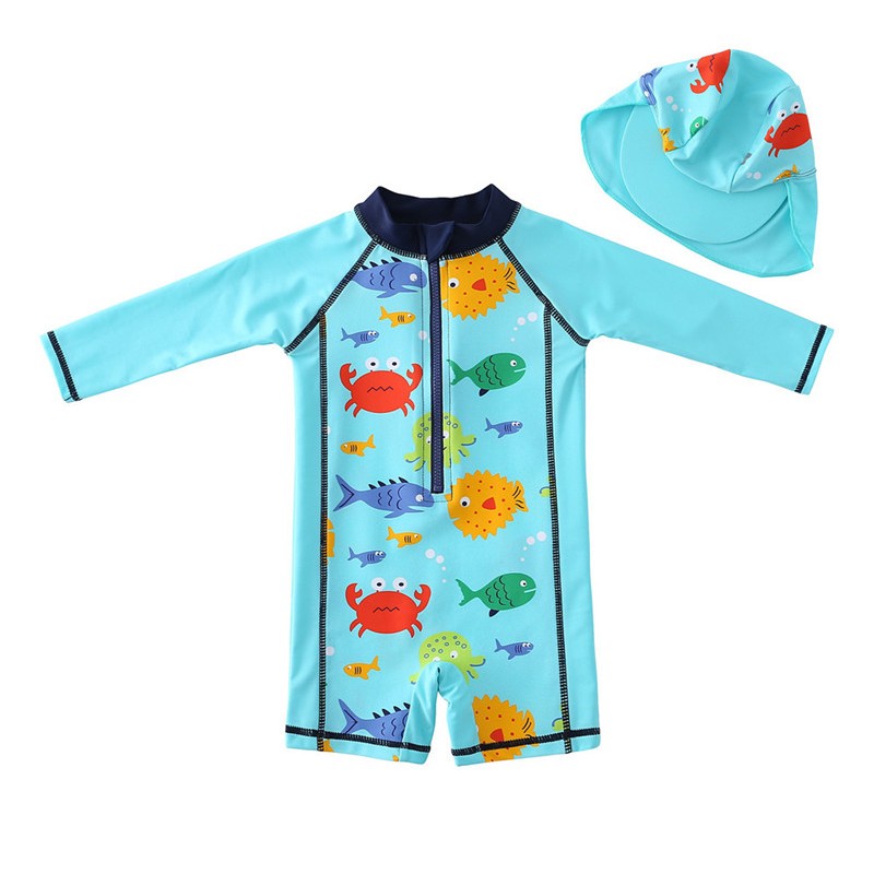 Baby Swimsuit Manufacturer - Front Zipper Long Sleeve