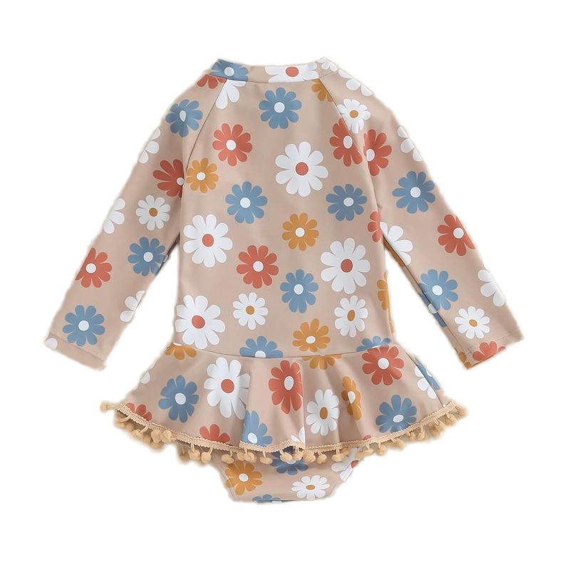 Girls Swimsuit Supplier - Long Sleeve Floral Print