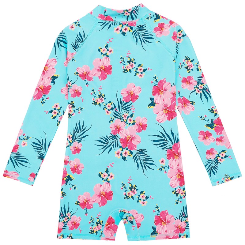 Girls Swimsuit Manufacturer - UV50+ Floral Zipper