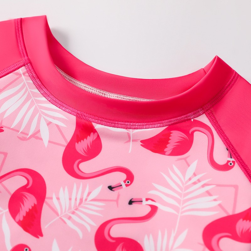 Little Girls Swimsuit Supplier - 2 Pcs Set Flower Print