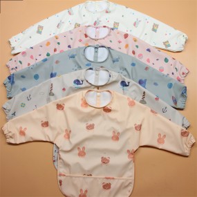 Waterproof Baby Bib Factory - 2022 Newest Polyester Long Sleeve