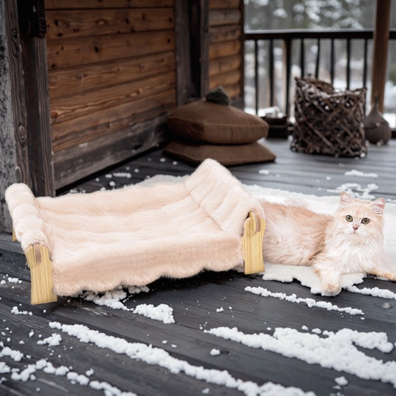 Pet Wooden Bed Supplier - Rabbit Plush Soft Comfortable Winter
