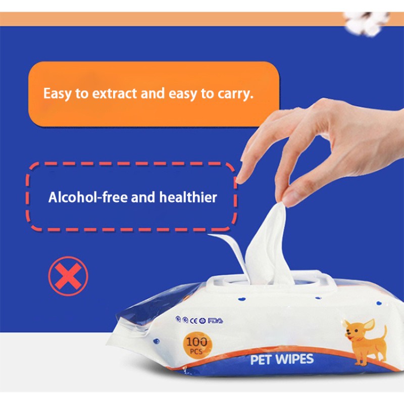 Pet Wipes Manufacturer - Custom Flushable Biodegradable 100pcs