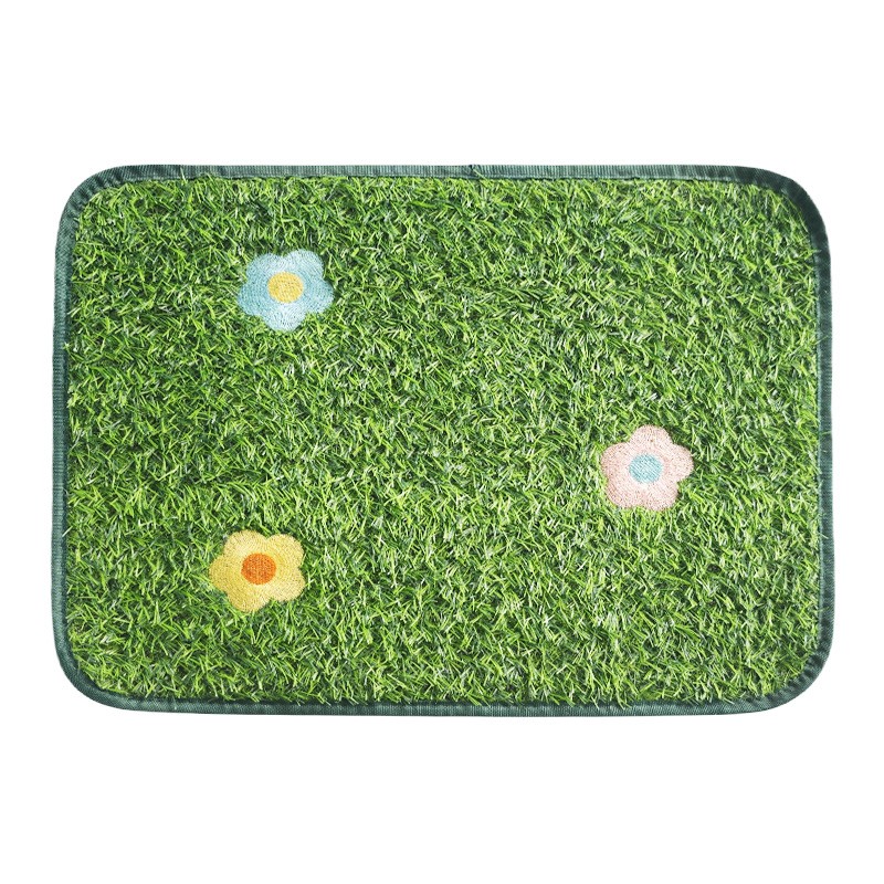 Pet Toilet Mat Supplier - Eco-Friendly Grass Soft Embroidered