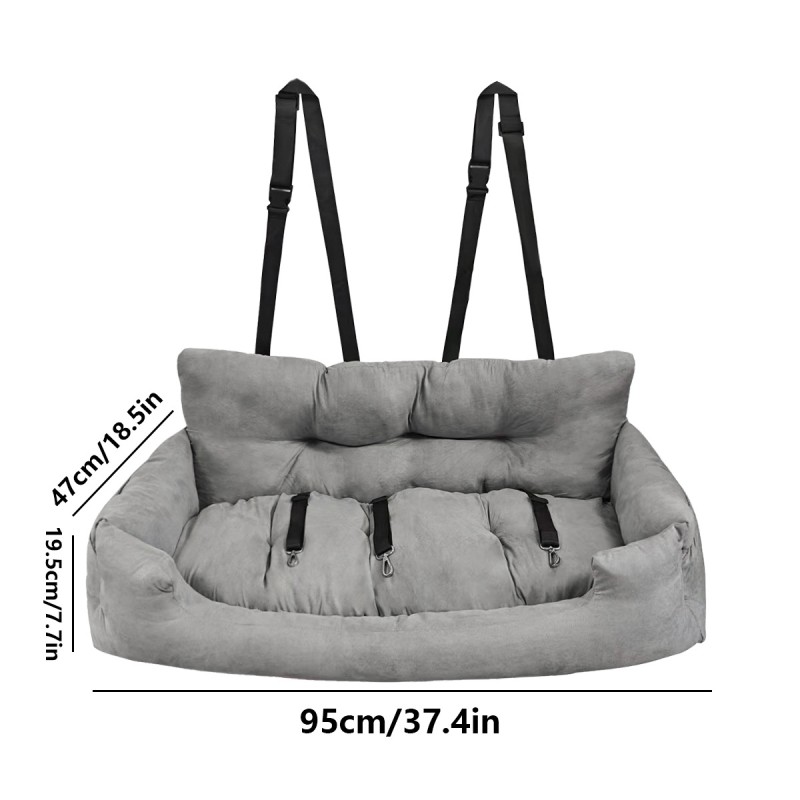 Dog Car Seat Manufacturer - Luxury Comfy Velvet Fabric Single