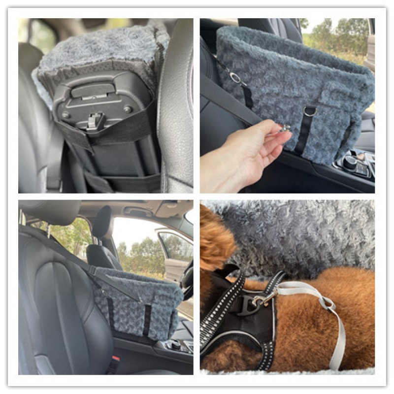 Pet Car Cushion Factory - Warm Velvet Console Armrest Mat