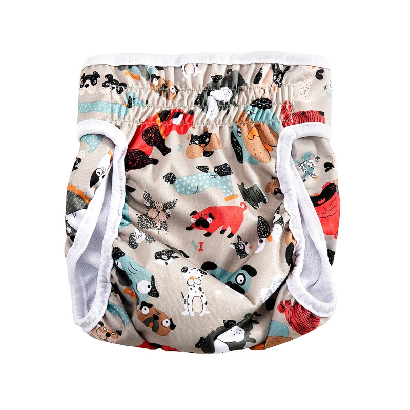 Dog Diaper Supplier - Reusable Female Cloth Paw Printed