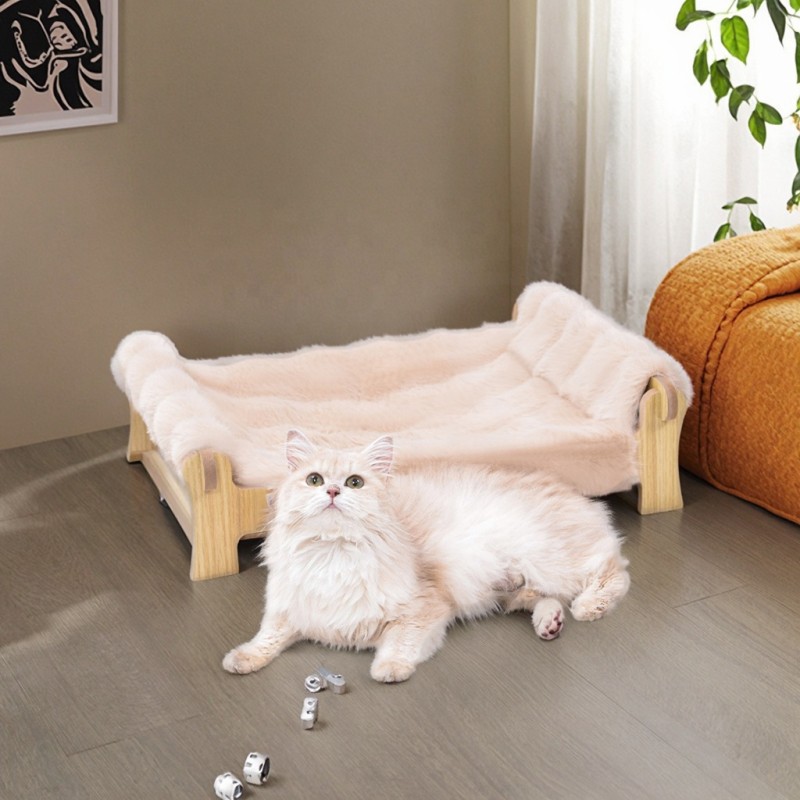 Pet Wooden Bed Supplier - Rabbit Plush Soft Comfortable Winter