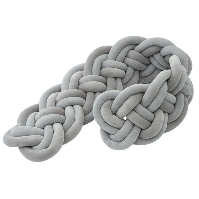 Baby Pillow Cushion Supplier - Plush Velvet Knotted Braided