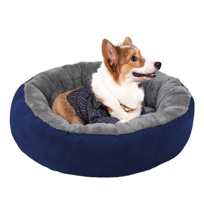 Dog Bed Supplier - Modern Donut Plush Suede Anti-slip
