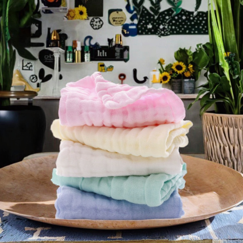 Face Towel Manufacturer - Natural Cotton Square Gauze