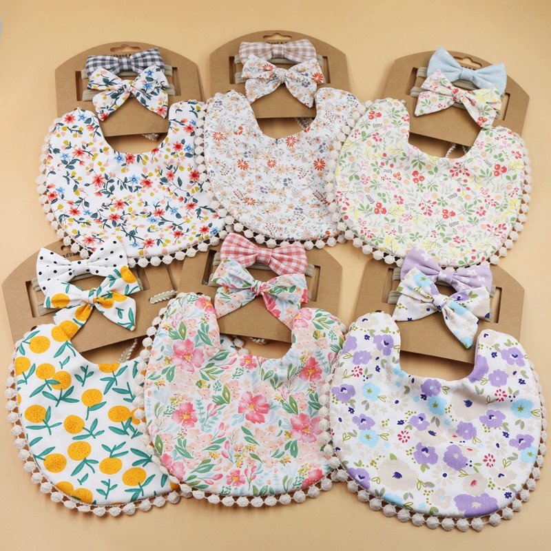 Newborn Bib Manufacturer - Cotton Drool Dribbler Reversible