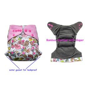 Cloth Diaper Factory - Printed AIO 3D Double Gussets