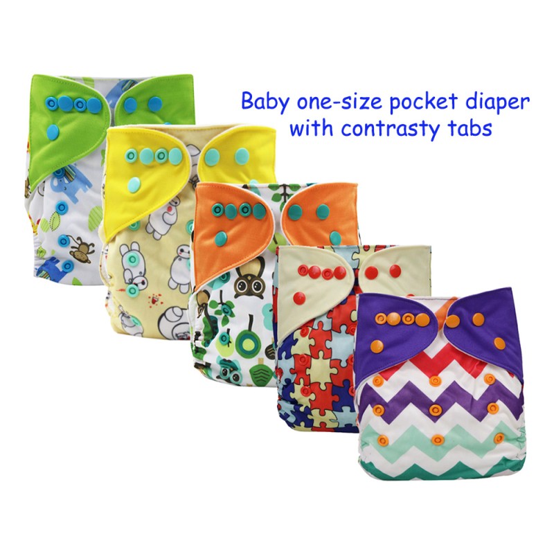 Cloth Diaper Factory - Reusable One-size Solid Tabs