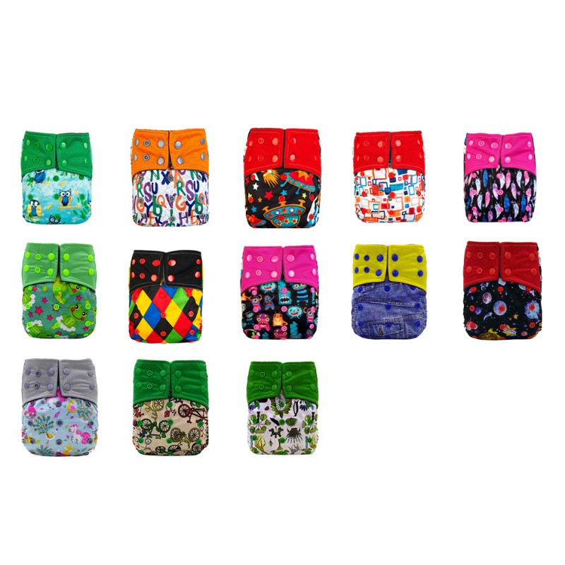 Cloth Nappy Manufacturer - Modern One Size Contrasty Tabs