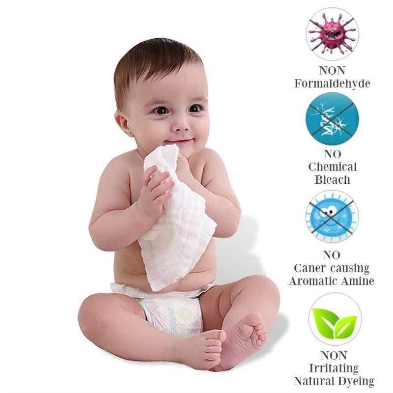 Baby Towel Manufacturer - 100% Cotton Creped Washcloth