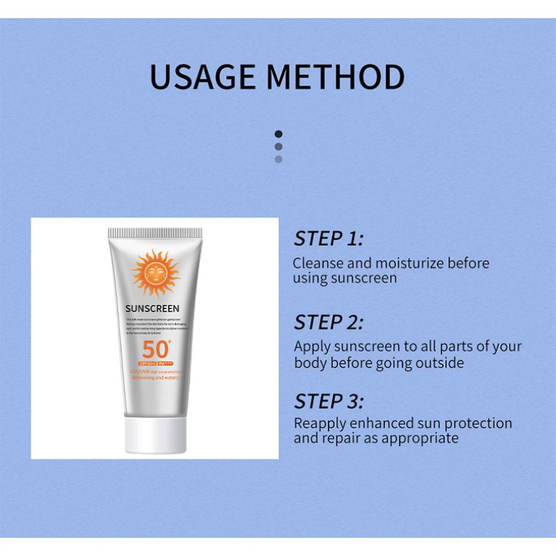 Sunscreen Cream Factory - SPF50+ Lightweight UV Protection Anti Sweat