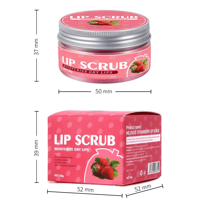 Lip Scrub Supplier - Customized Logo Natural Sugar Private Label Softening
