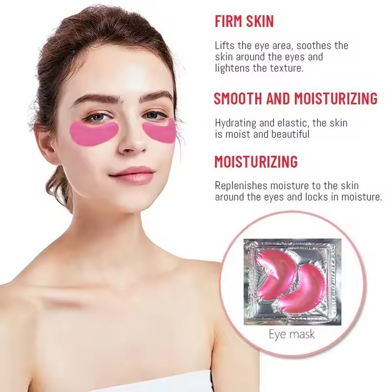 Eye Patch Factory - Pink Green Caffeine Hydrogel Collagen 24k Gold