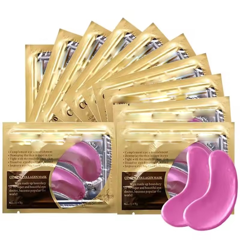 Eye Patch Factory - Pink Green Caffeine Hydrogel Collagen 24k Gold