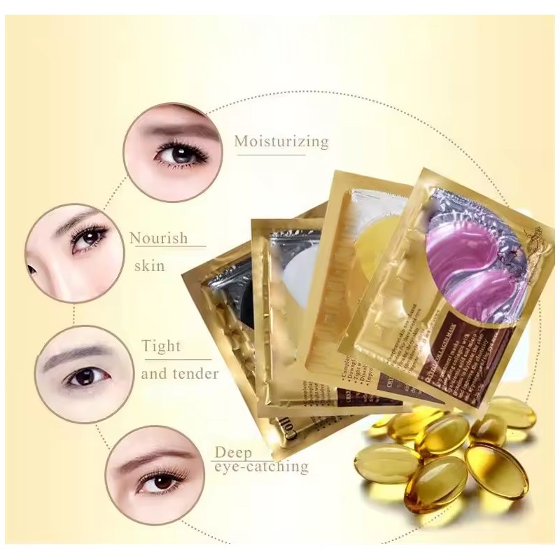 Eye Patch Factory - Pink Green Caffeine Hydrogel Collagen 24k Gold