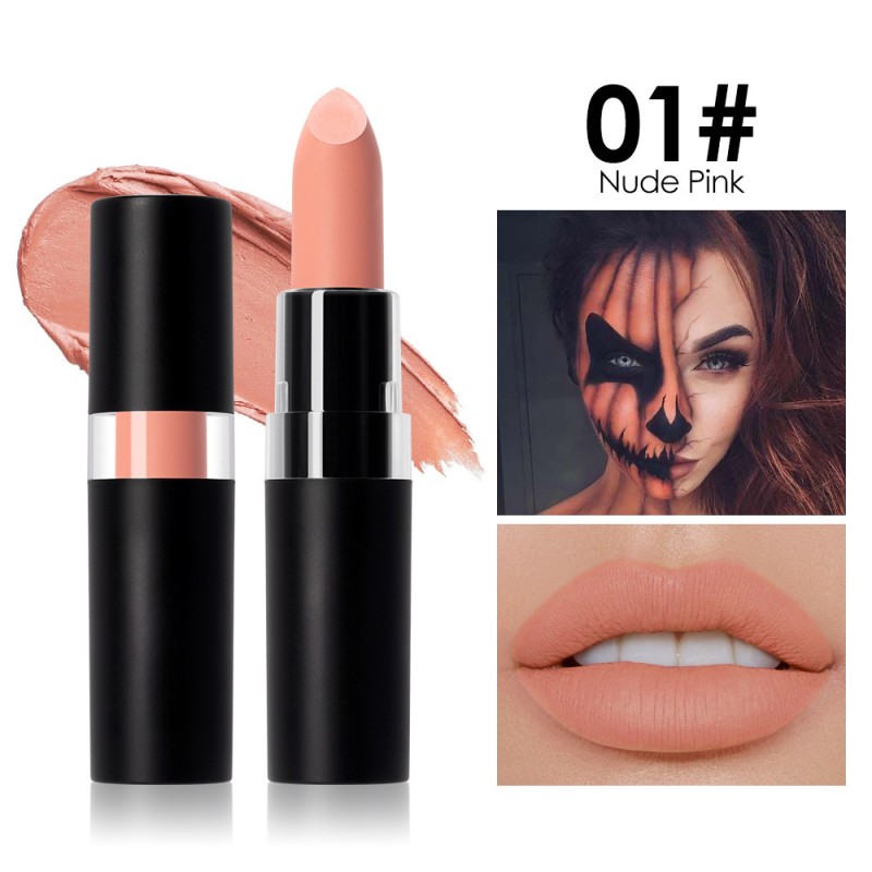 Halloween Lipstick Factory - 12 Color Dark Matte Lip Gloss Cream