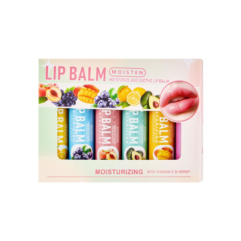 Lip Balm Set Manufacturer - Hot Sale 6 Pack Fruit Flavor Lip Care