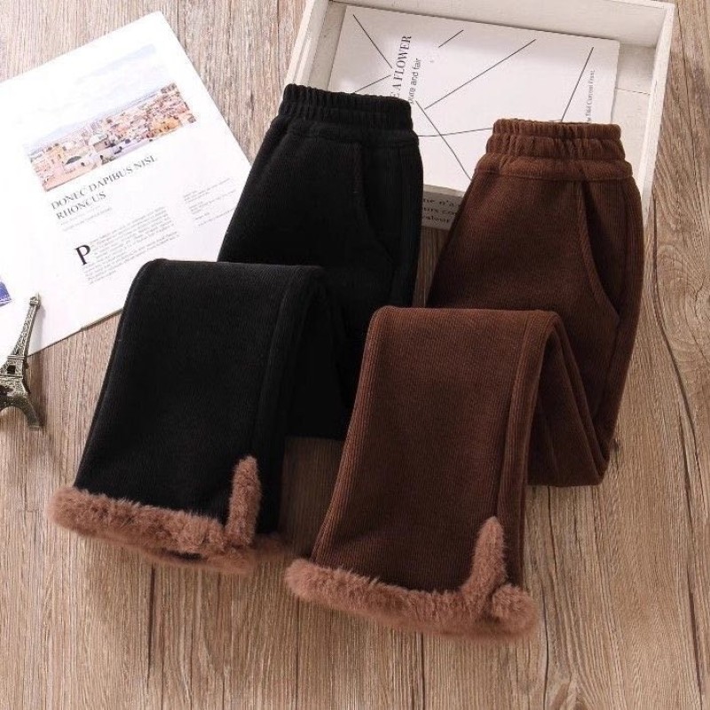 Knitted Pants Supplier - Girls Solid Washed Casual