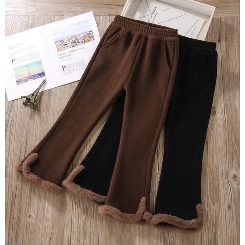 Knitted Pants Supplier - Girls Solid Washed Casual