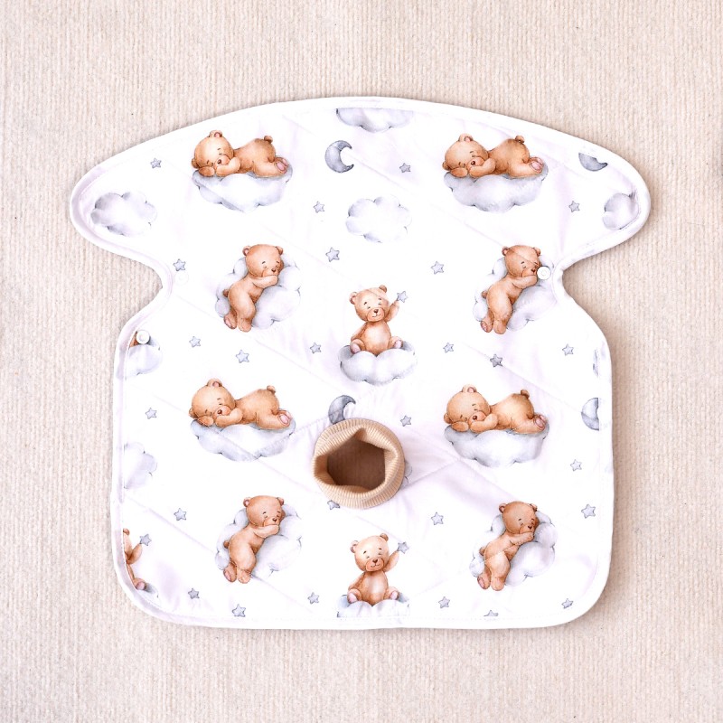 Stroller Cushion Factory - Bamboo Charcoal Linen Silver Back