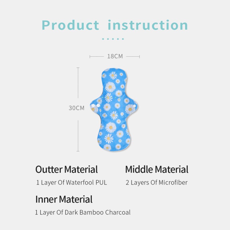 Menstrual Pad Supplier - Washable Reusable Bamboo Charcoal