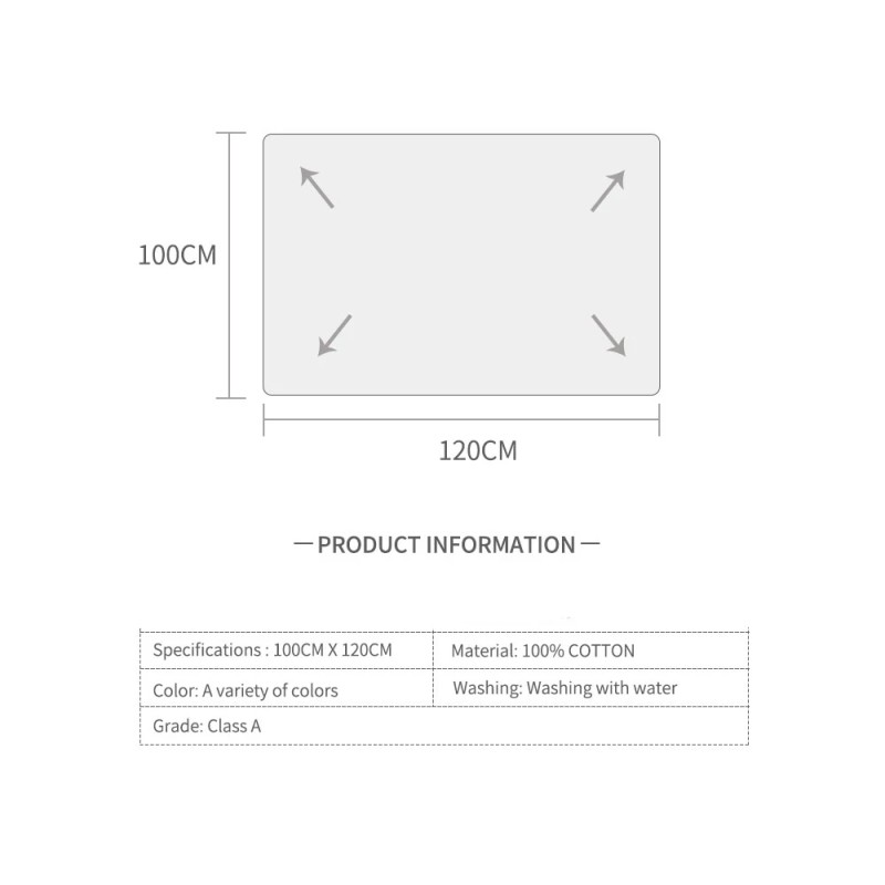 Muslin Swaddle Blanket Manufacturer - 100% Cotton 2-Layered Fringe